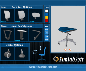 Exemple de configuration chaise en PDF 3D