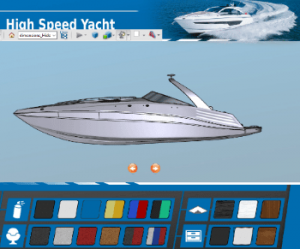 Exemple de configuration Yacht en PDF 3D