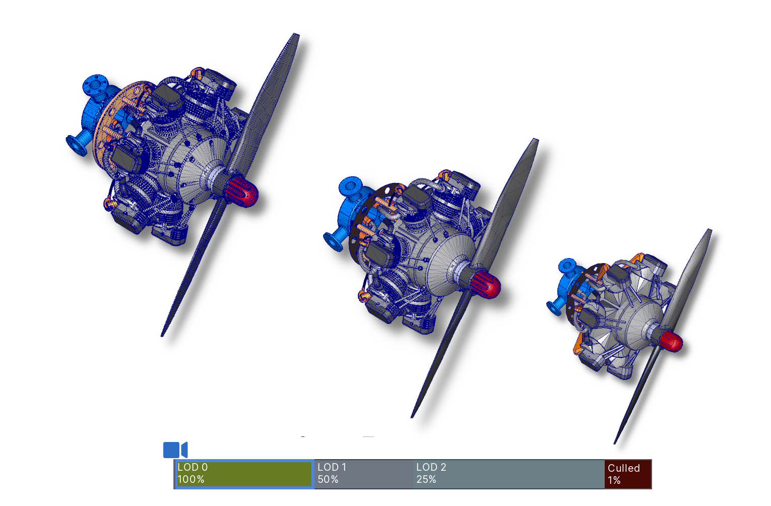 Gestion des LOD avec CADfix VIZ Structure de produit gérée par 3DViewStation
